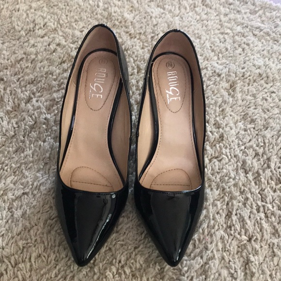 Rouge Black pointed heels - Picture 1 of 5